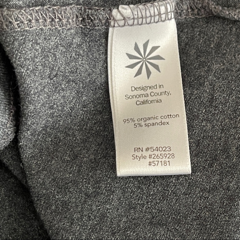 Athleta Size XXS Charcoal Gray Long Sleeve SUNBURST Dress Stretch - Picture 10 of 10